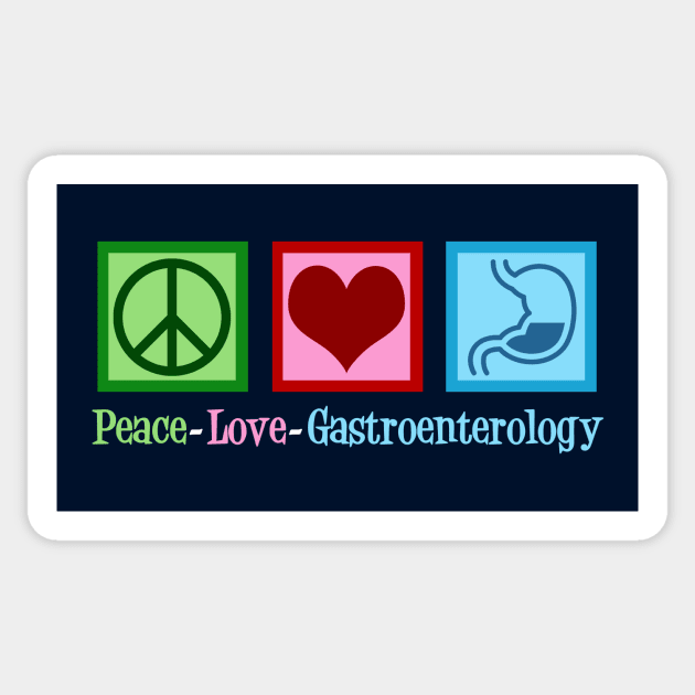 Peace Love Gastroenterology. Sticker by epiclovedesigns